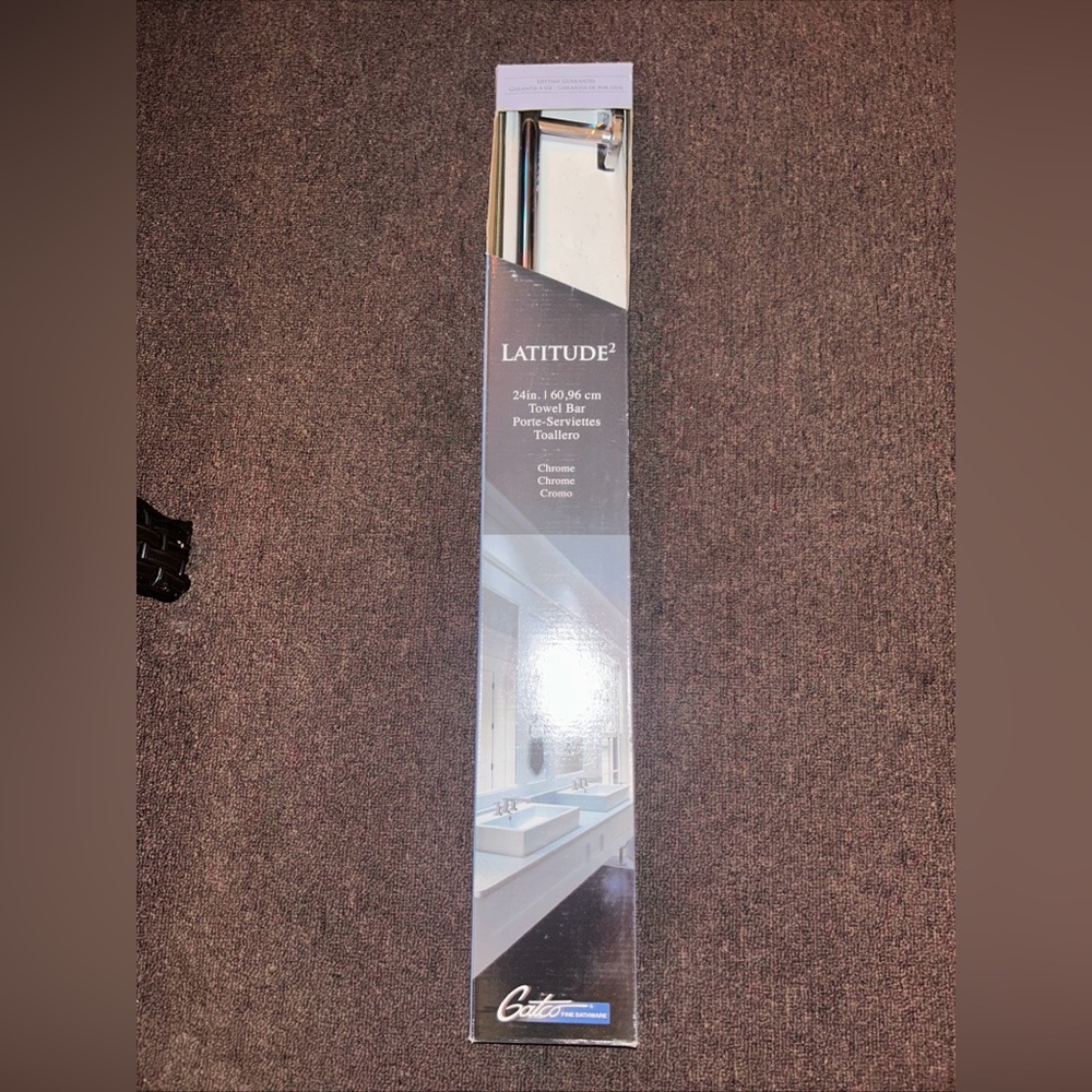 NEW GATCO 4240 Latitude II 24" Towel Bar, Chrome! QUALITY! NEW!